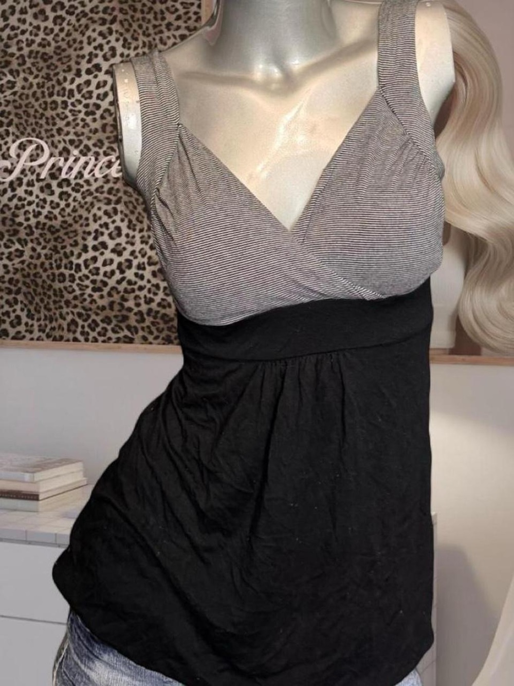 Vintage Y2K Striped Sleeveless Top
